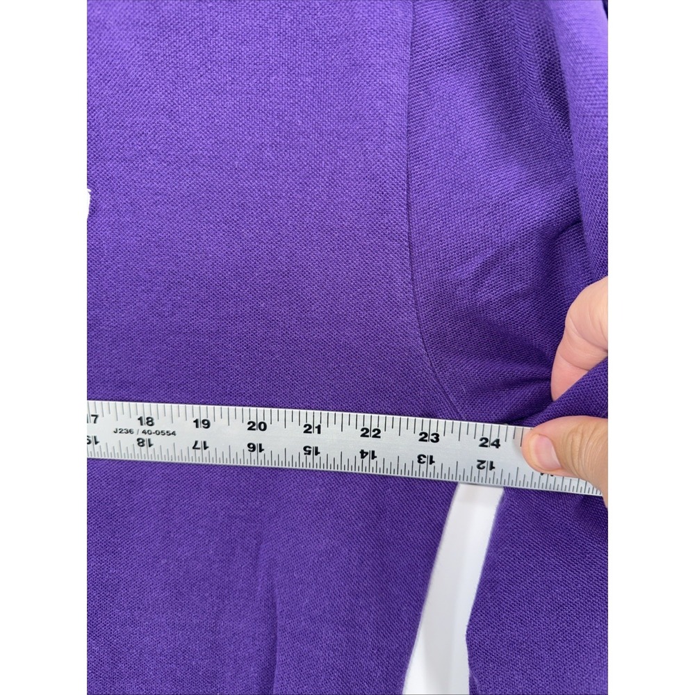 Polo Ralph Lauren Mens Long Sleeve Mesh Polo Shirt 100% Cotton Purple 1X BIG - Picture 4 of 5